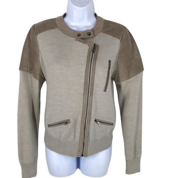 Banana Republic Jackets & Blazers - Banana Republic Merino Wool  Sweater Asymetrical Jacket Size M